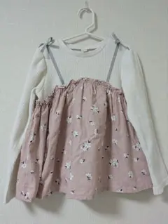 アプレレクール フラワープリント長袖カットソー