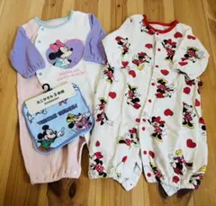 ミニー・マウスロンパース2点セット（50〜70cm ）
