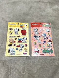 値下げ　スヌーピー ぷっくりシール 2枚セット