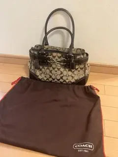 ☆正規品☆coach ハンドバッグ　10245 シグネチャー　茶 2026年最新】coach 10245の人気アイテム - メルカリ