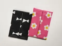 キッズサイズ　ラミネート　ティッシュケース2個セット♪リボン　デイジー　女の子用