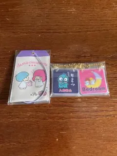 サンリオキャラクター ドア風プレートチャーム 3個セット