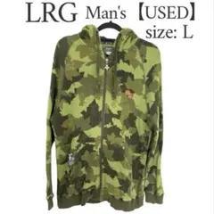 LRG ジップアップパーカー 迷彩 カモフラ グリーン メンズ Lのサムネイル