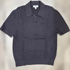 別注【Yonetomi NEW BASIC】ショートスリーブニットポロシャツ L