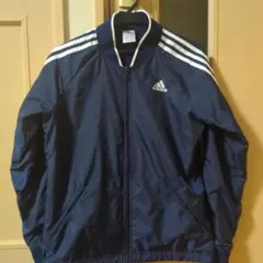 adidas ネイビー ナイロンジャケット L