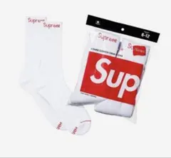 Supreme シュプリーム　Hanes ソックス　ホワイト 新品未使用品のサムネイル