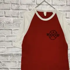 USA製90sヴィンテージTシャツ！シングルステッチ　ホワイトレッド古着XL18