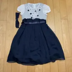 familiar ドレス 150cm ネイビー ホワイトのサムネイル