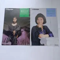 昭和後期　東芝 ビデオ・カラーテレビカタログ 2冊セット　薬師丸ひろ子のサムネイル