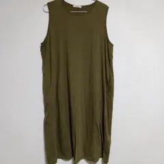 大きいサイズ ワンピース オリーブグリーン ４Lワンピース