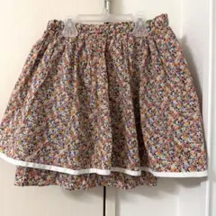 【未使用】familiarファミリア　リバティ花柄キュロットズボン　ファミ150