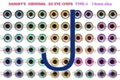 ブライス　ガラスアイチップ　アイシート　ドールアイ　タイプJ