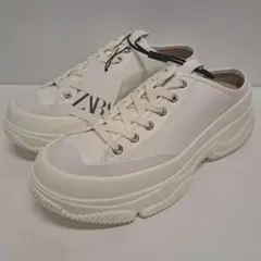 未使用 ZARA ザラ フラットスリングバックシューズ 39 25.5cm 白