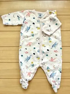 プチバトー 動物柄ロンパース 60cm