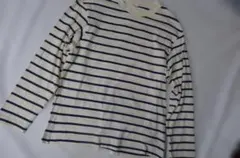 周*様 OLD UNIQLO Y2K archive ボーダー ロンT 白紺 メ