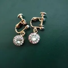 ゴールドクリスタルイヤリング