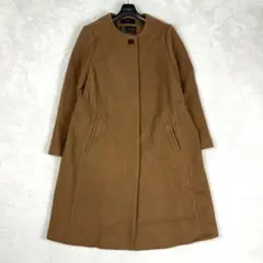 SHIPS MANTECOノーカラーコート ITALY フレア 近年モデル M