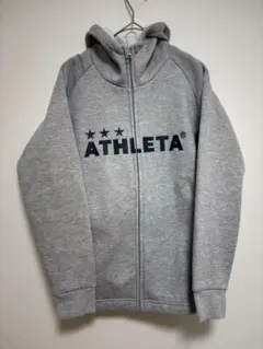【美品】ATHLETA グレー フルジップ パーカー　150 裏起毛