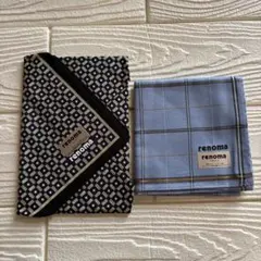 【新品】 renoma ハンカチ　メンズ　2枚セット