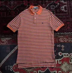 Polo by Ralph Lauren オレンジストライプ ポロシャツ M