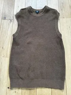 UNIQLO ブラウン ノースリーブニットベスト Lサイズ