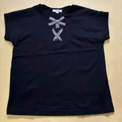 a.v.v 半袖Tシャツ 150cm ブラック リボンのサムネイル