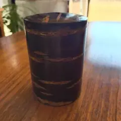 箱根寄木細工 木製円筒形茶筒 - メルカリ