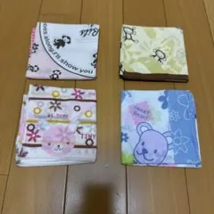 動物柄ハンカチ4枚セット