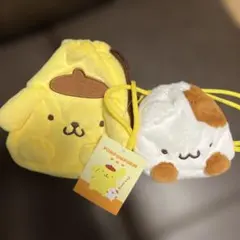 ポムポムプリン マフィン 巾着2枚セット 大好きなお友だちといっしょ