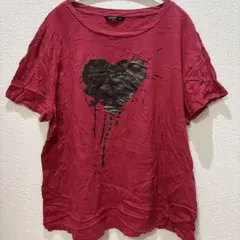 インパクト抜群★大人気 SHEIN CURVE ハートペイントTシャツ 2XLのサムネイル