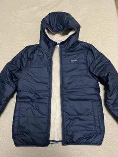 Patagonia リバーシブルジャケット ネイビー アイボリーキッズXL 14