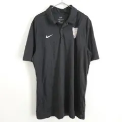 NIKEナイキ 【M】 ポロシャツ 半袖 ワッペン 黒 スポーツ ドライフィットのサムネイル