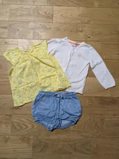 H＆М カーディガン，トップス＋GAP ショートパンツセット