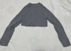 ZARA グレー クロップドセーター