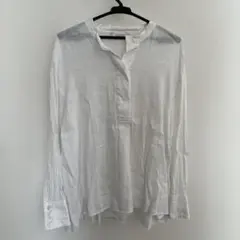 PLST ホワイト 長袖シャツ　リネン