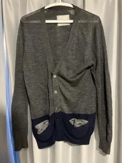 sacai バイカラー カーディガン