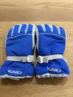 IGNIO スキーグローブ 青/グレー　キッズ