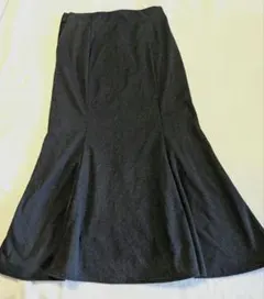 GU ダークグレー ヘリンボーン マーメイドスカート M