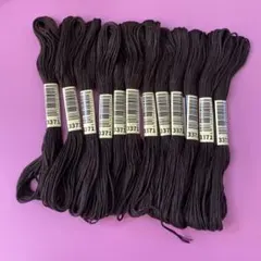 刺繍糸☆ダークブラウン(3371) 12本