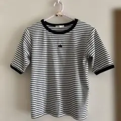 ehka sopo 刺繍入り　ボーダーTシャツのサムネイル