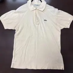 CHEMISE LACOSTE メンズ 半袖ポロシャツ 淡いイエロー