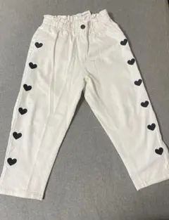 micorrid ハート刺繍 ロングデニムパンツ 100cm