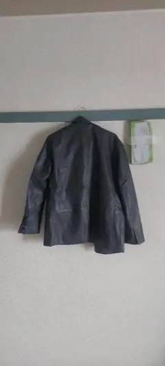 グレー 合皮 テーラードジャケット