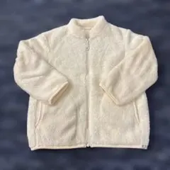 ユニクロ キッズ フリースジャケット 100 白