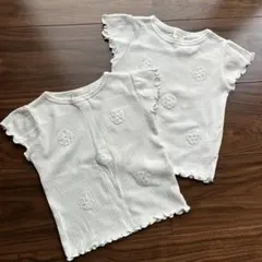 リブTシャツ 2枚セット 80cm