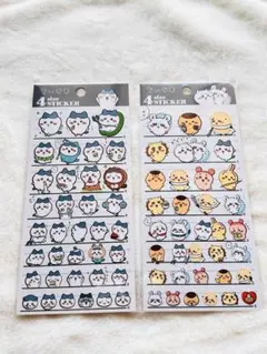 ちいかわ　４サイズステッカー　ハチワレ　モモンガ　カミオジャパン