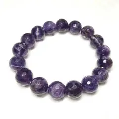 ブレスレット【A/08】 天然石　アメジスト　紫水晶　ストーン　数珠