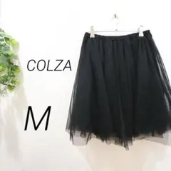 COLZA コルザ　チュールスカート　ブラック　フレア　ガーリー　膝丈のサムネイル