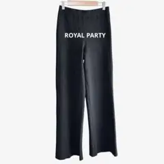 ROYAL PARTY/リブ ニット フレアパンツ/ウエストゴム/3660