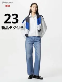 新品 ユニクロ JW ANDERSON 23 ストレートジーンズ 65 Blue
